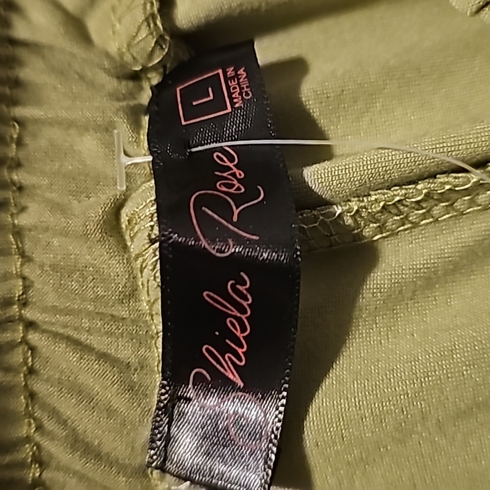 Light Olive Green Joggers with Elastic Cuffs and Relaxed Fit - Picture 6 of 7